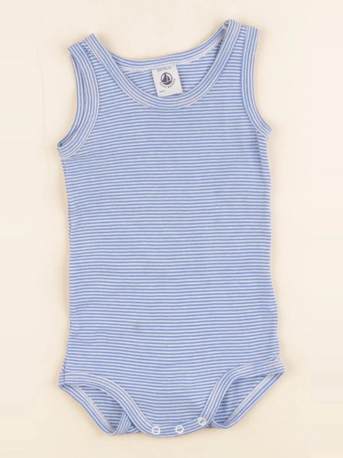 Petit Bateau - body bleu - 12 mois
