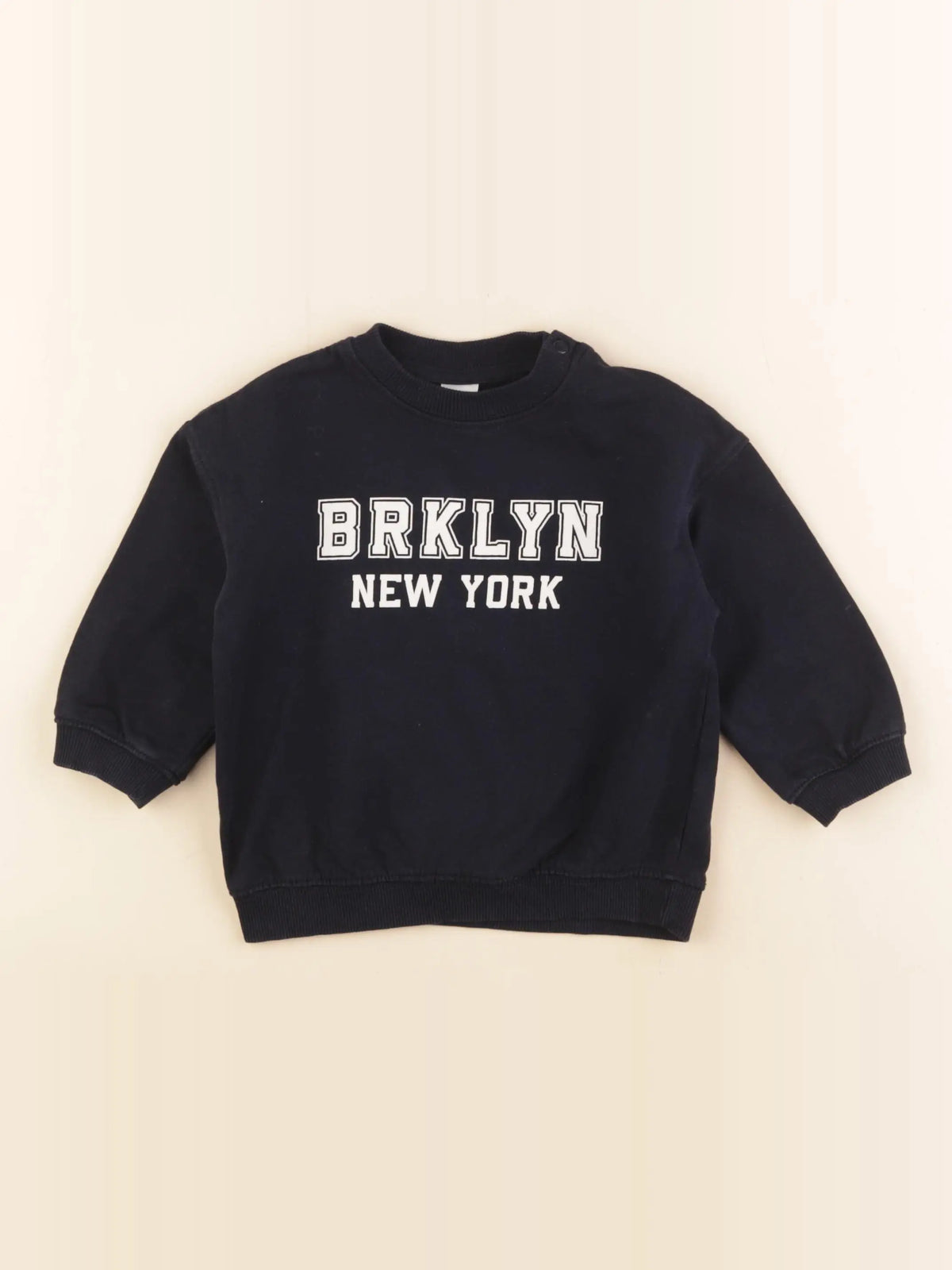 H&M - sweat bleu - 9/12 mois