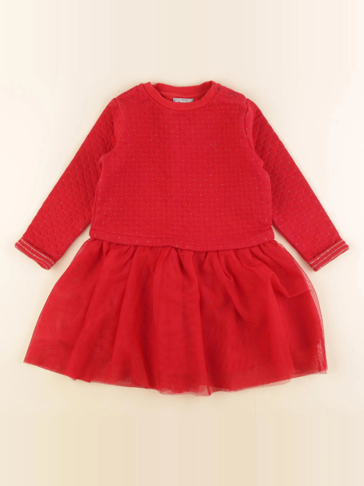 Vertbaudet - robe rouge - 4 ans