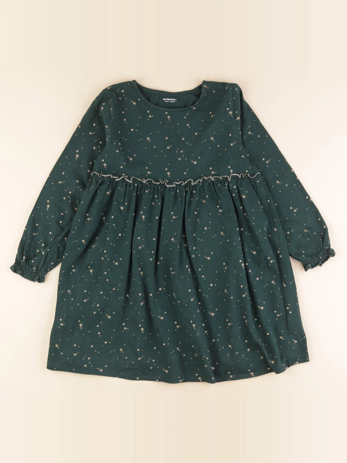 Vertbaudet - robe vert - 8 ans