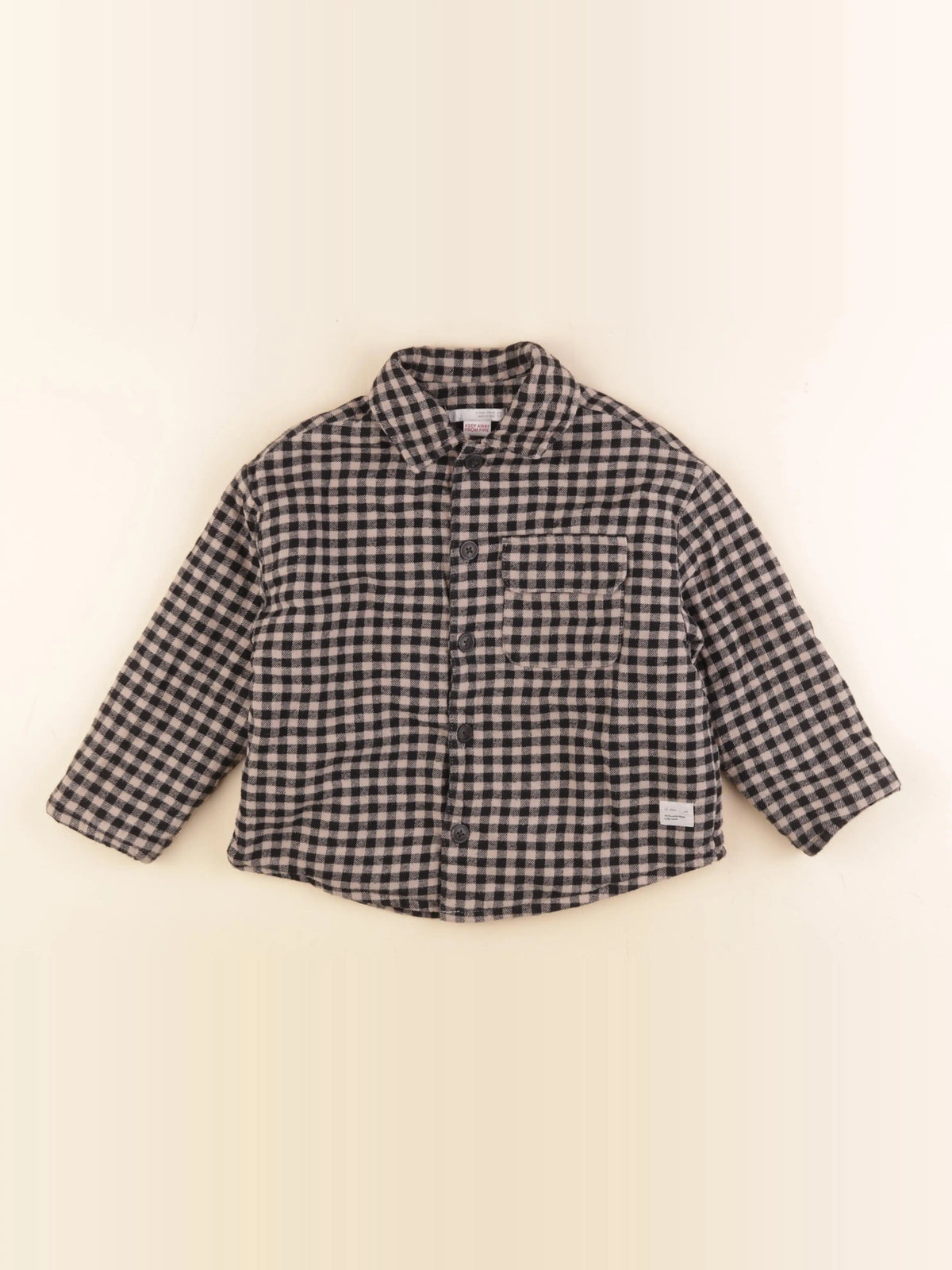 Zara - sur-chemise beige, noir - 3 ans