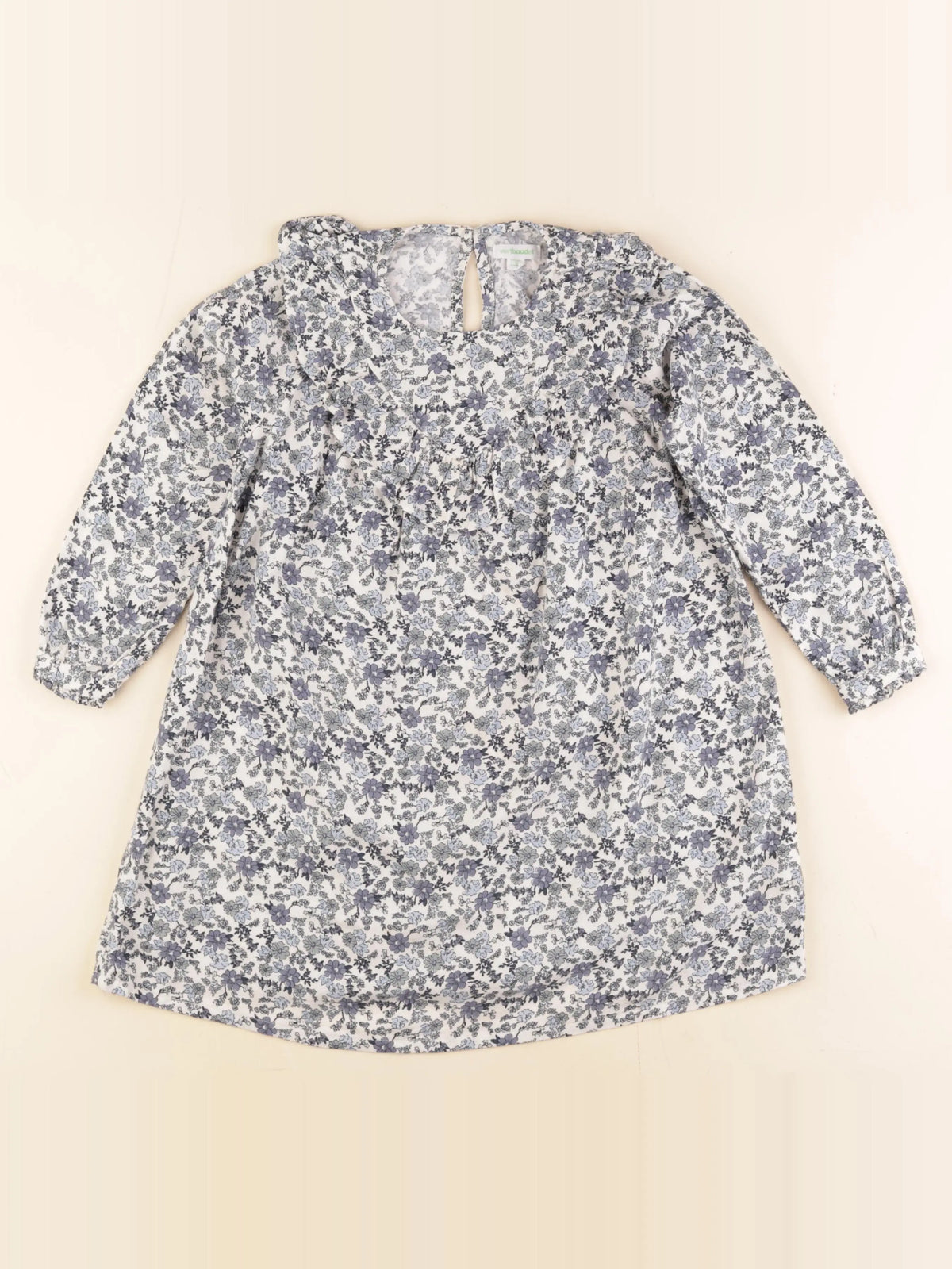 Vertbaudet - robe blanc, bleu - 5 ans
