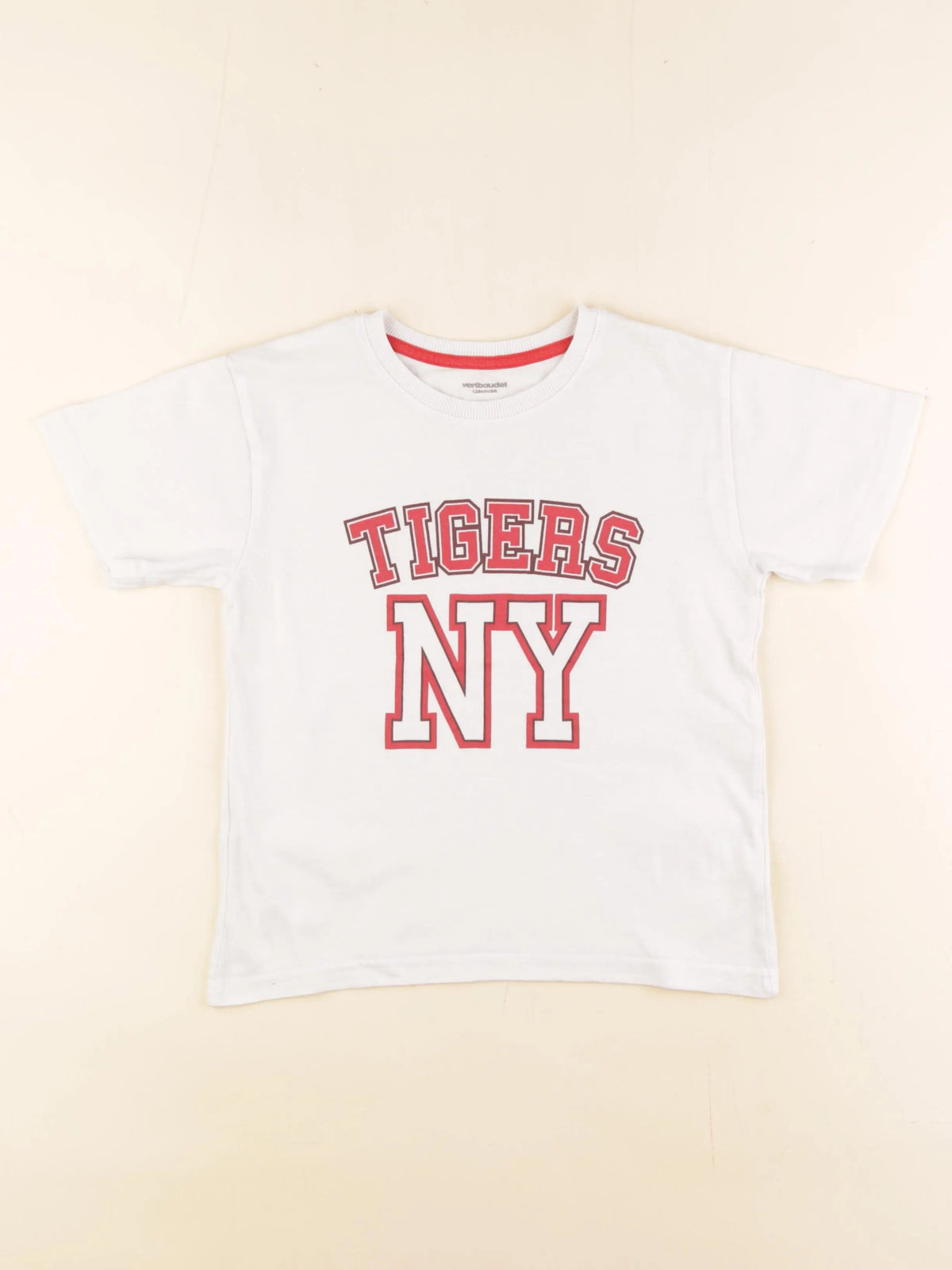 Vertbaudet - tee-shirt blanc - 8 ans