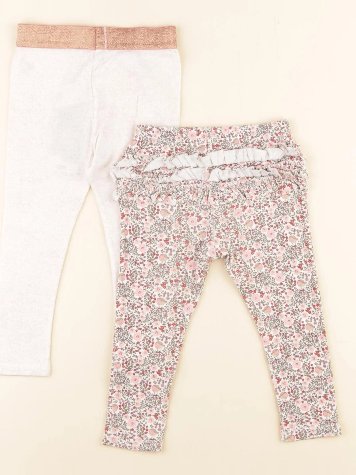 Petit Bateau - lot de 2 leggings multicolore - 24 mois