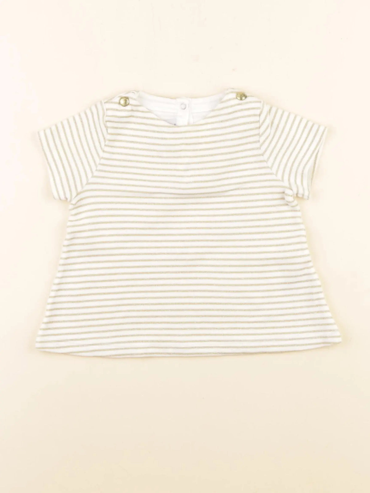 Petit Bateau - tee-shirt beige, or - 18 mois