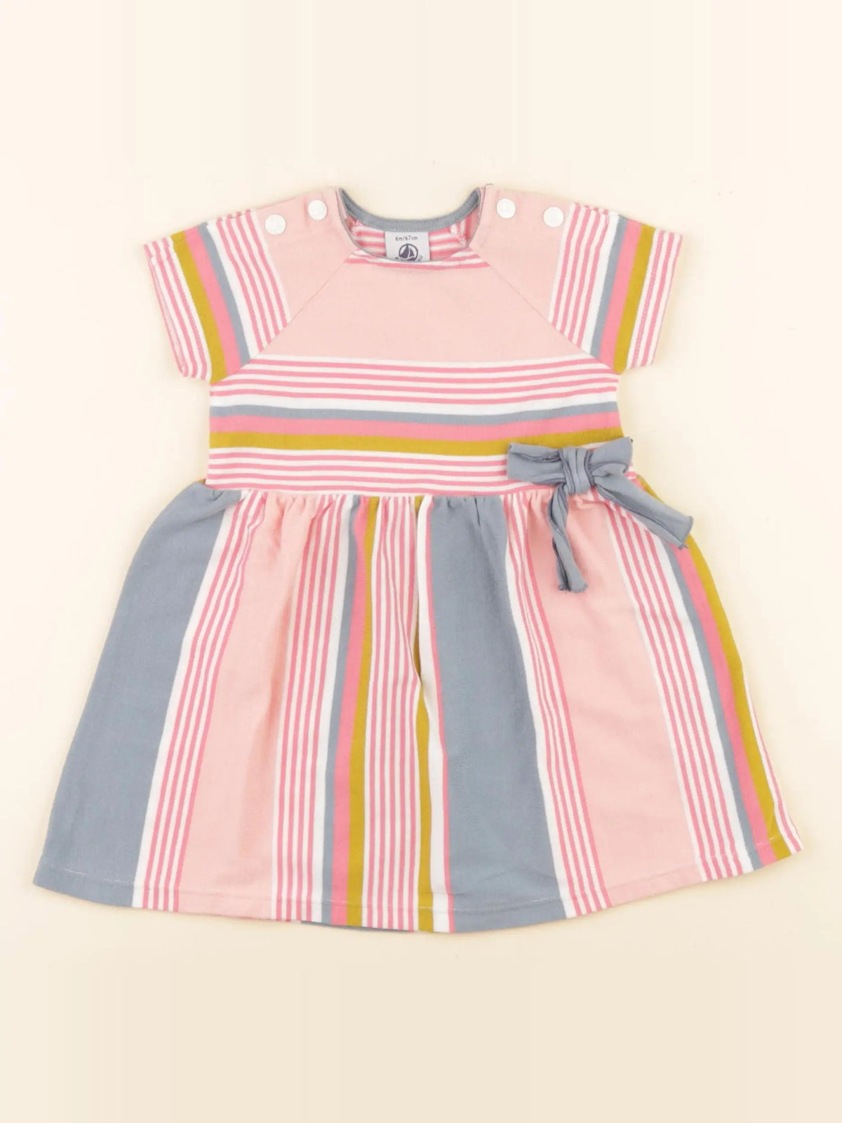 Petit Bateau - robe multicolore - 6 mois