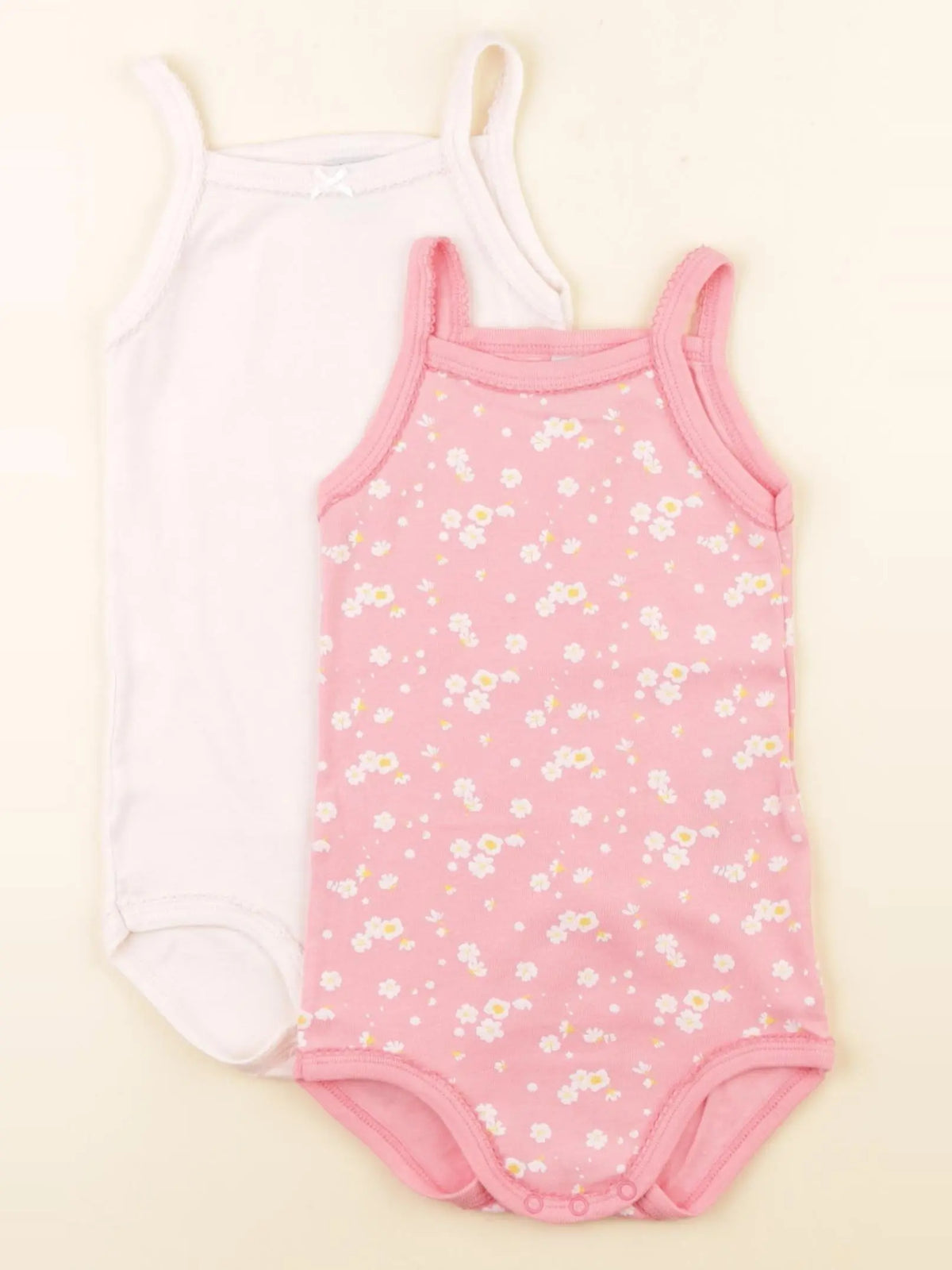 Petit Bateau - lot de 2 bodies en coton rose - 24 mois