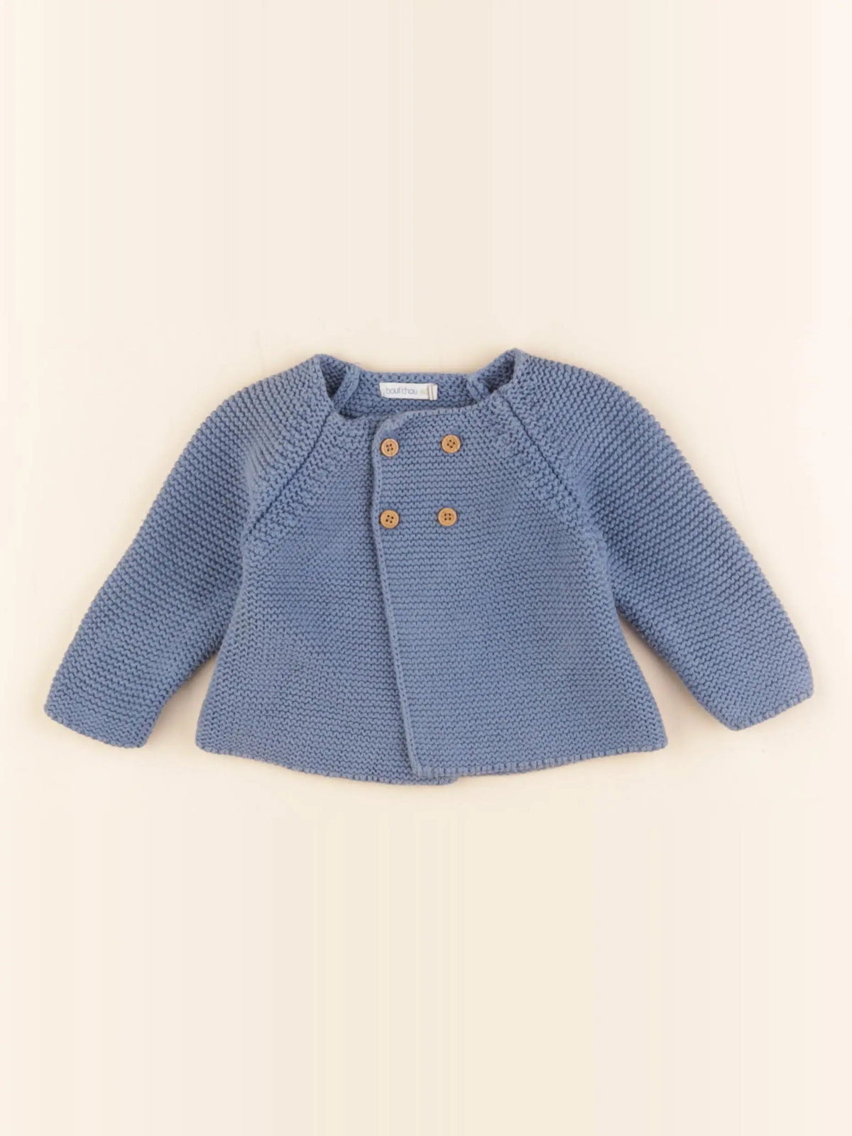Boutchou - gilet bleu - 6 mois