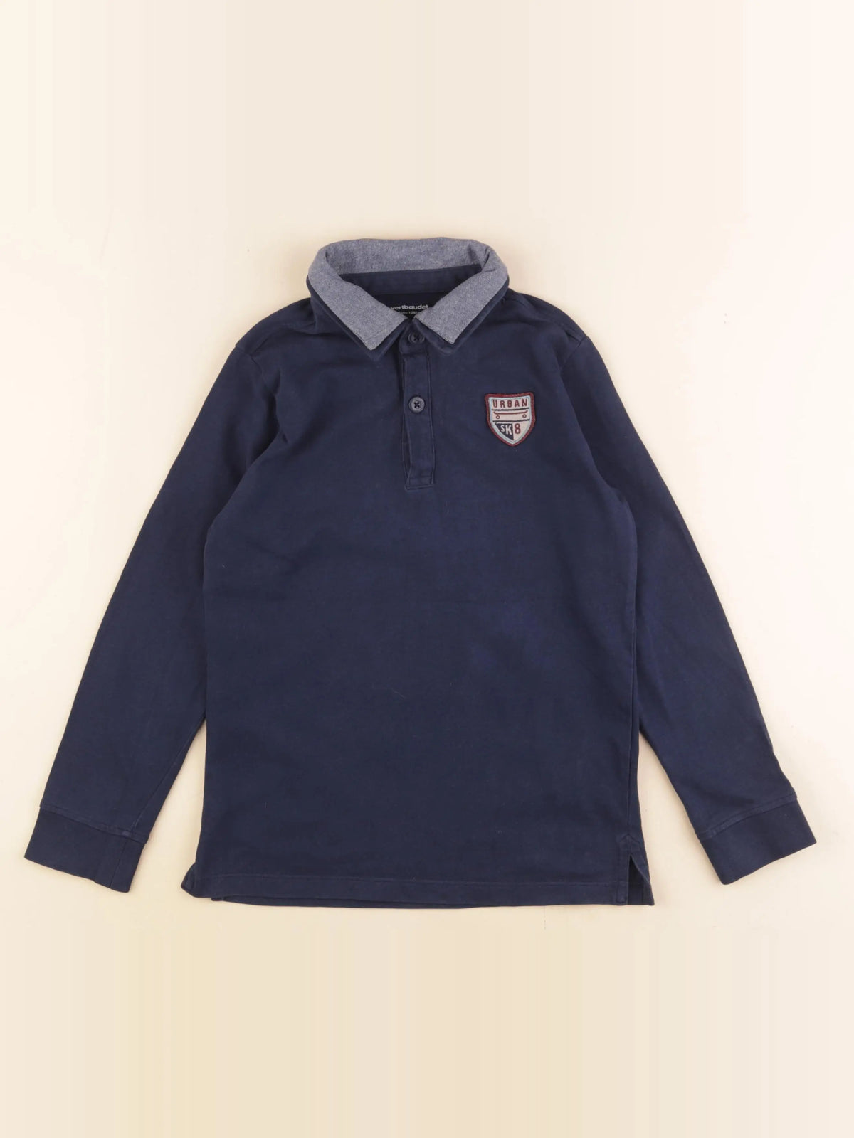 Vertbaudet - polo bleu - 8 ans