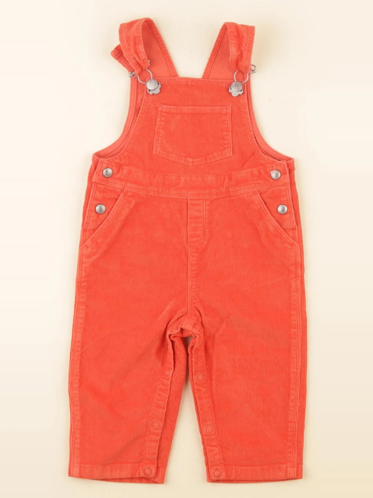 Petit Bateau - salopette orange - 6 mois