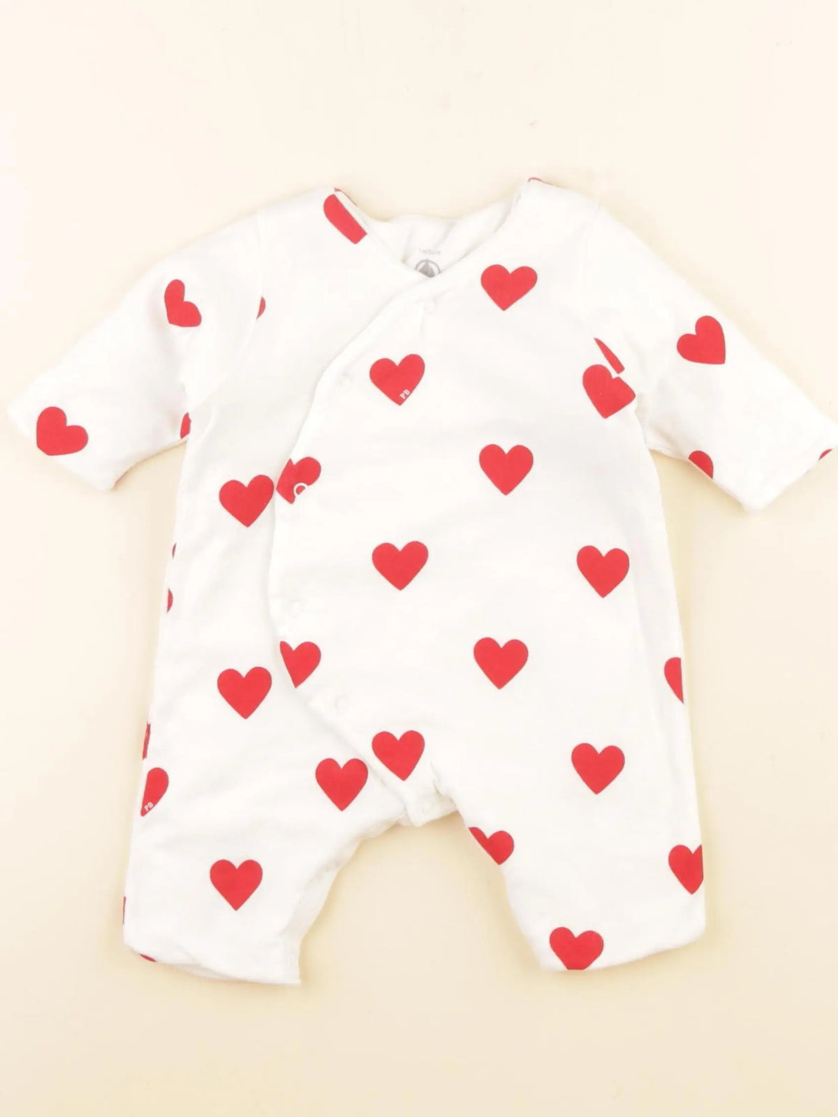 Petit Bateau - combinaison doublé rouge - 1 mois