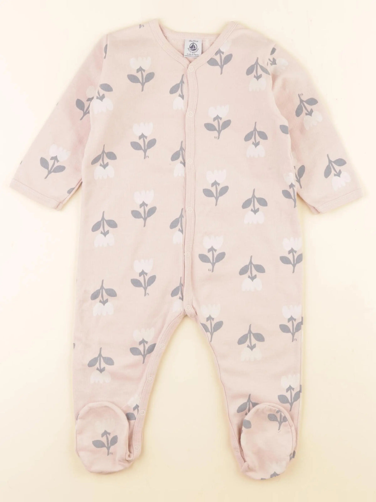 Petit Bateau - pyjama coton rose - 18 mois