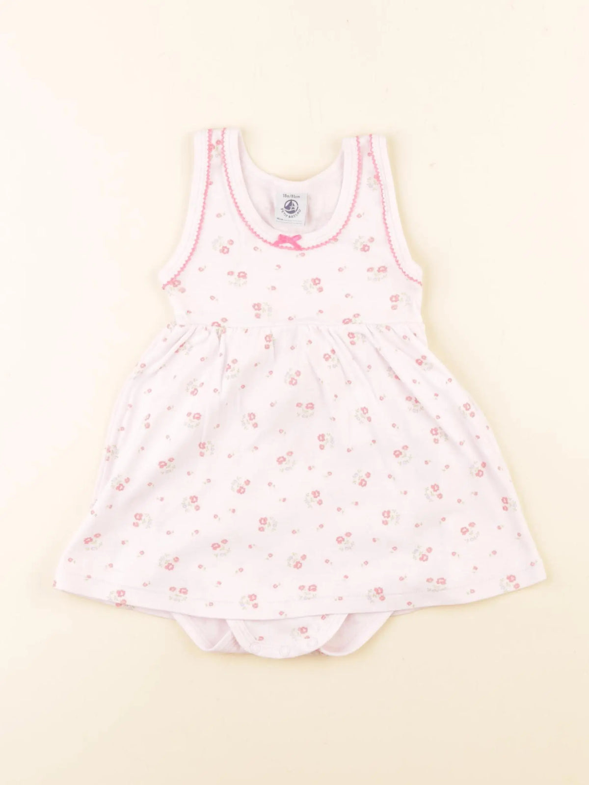 Petit Bateau - body robe rose - 18 mois