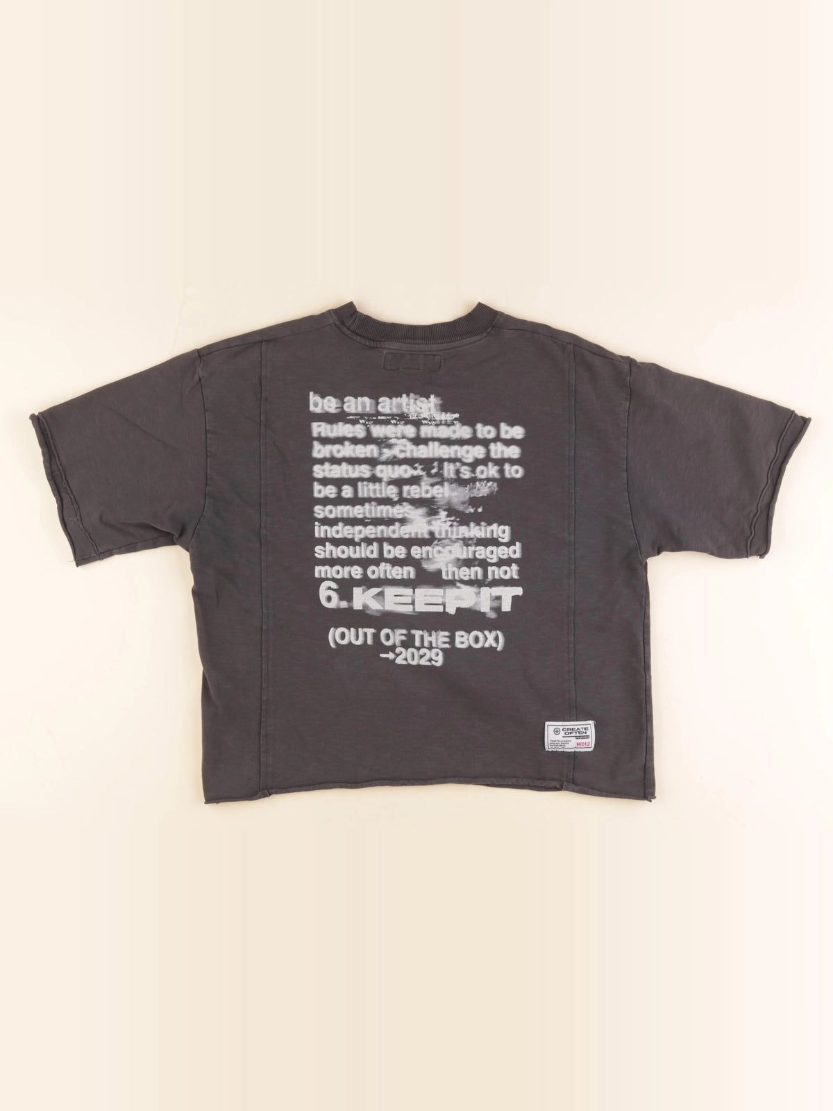 Zara - tee-shirt imprimé au dos gris - 9/10 ans