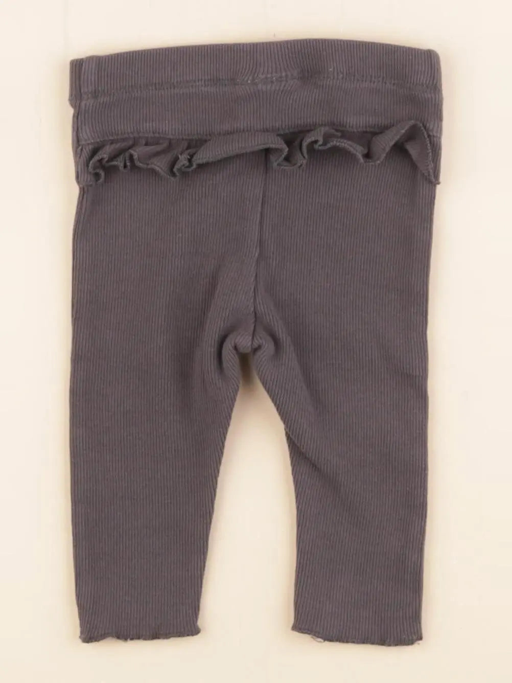 H&M - legging volants au dos gris - 3 mois