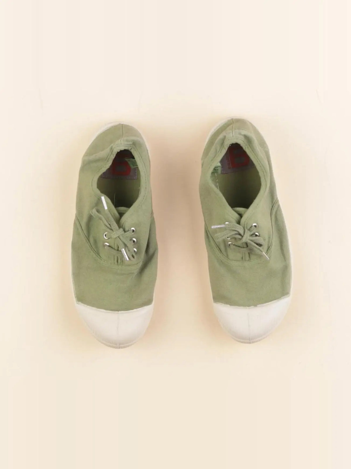 Bensimon - tennis à scratch/ lacets vert - pointure 32