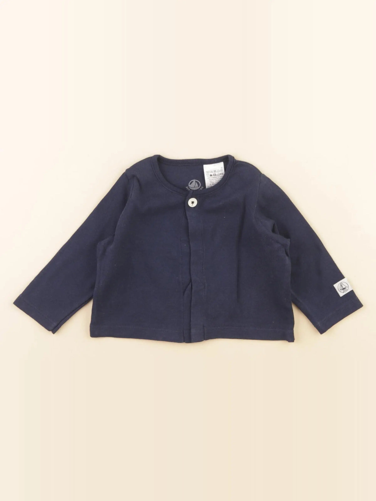Petit Bateau - tee-shirt bleu - 6 mois