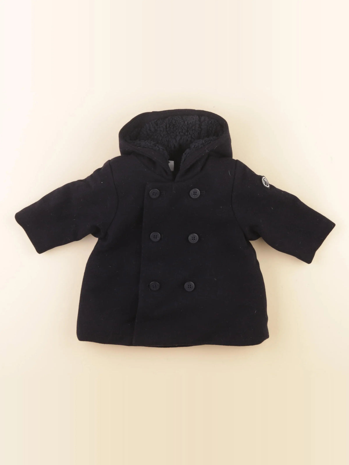 Petit Bateau - manteau bleu - 6 mois