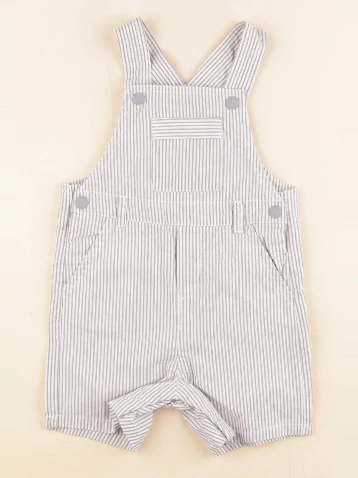 Jacadi - salopette blanc, gris - 18 mois