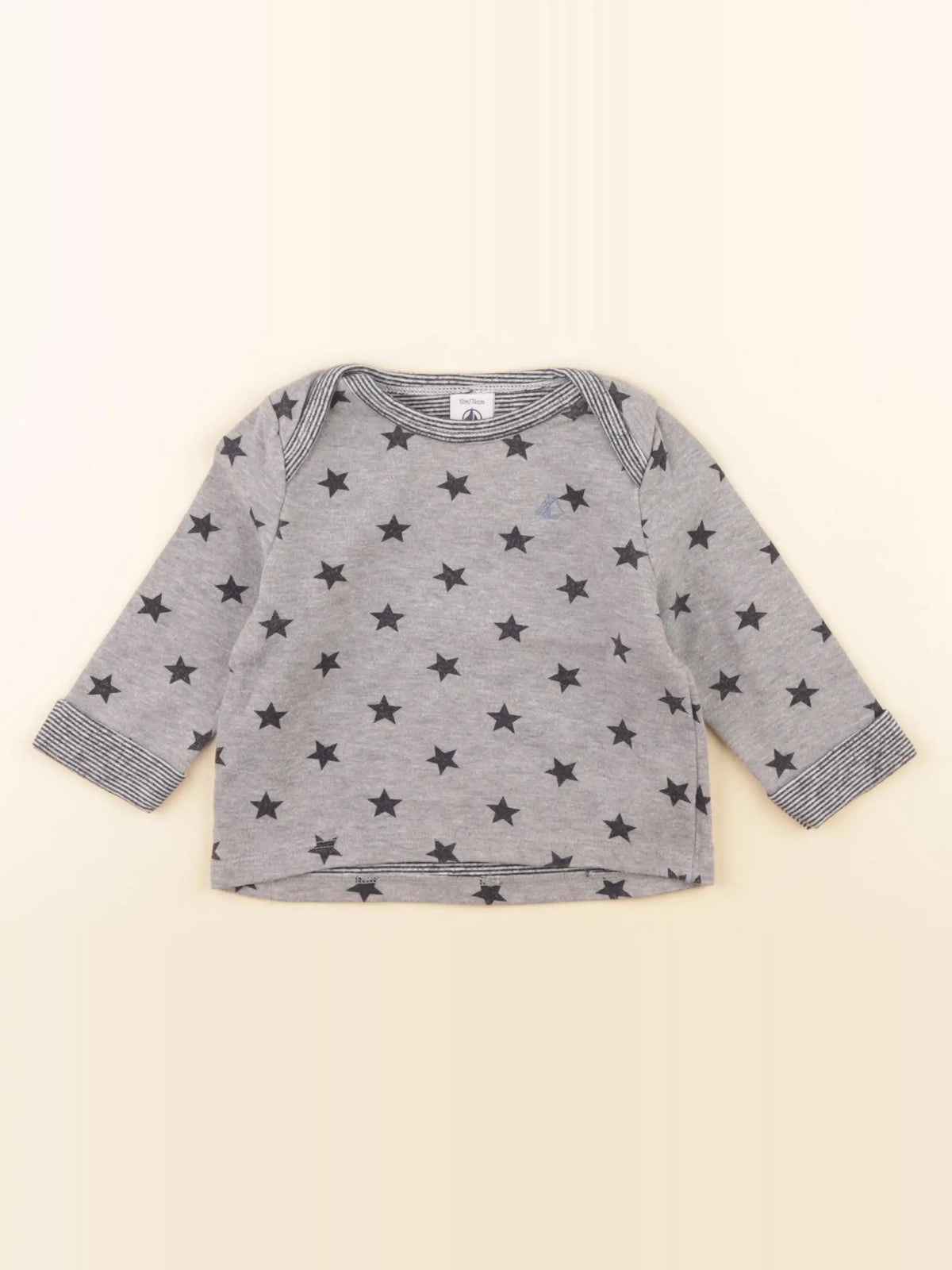 Petit Bateau - tee-shirt gris - 12 mois