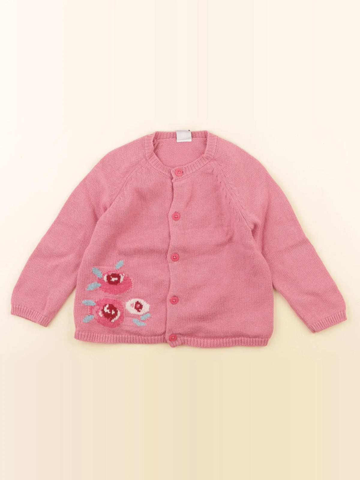 Petit Bateau - gilet rose - 24 mois