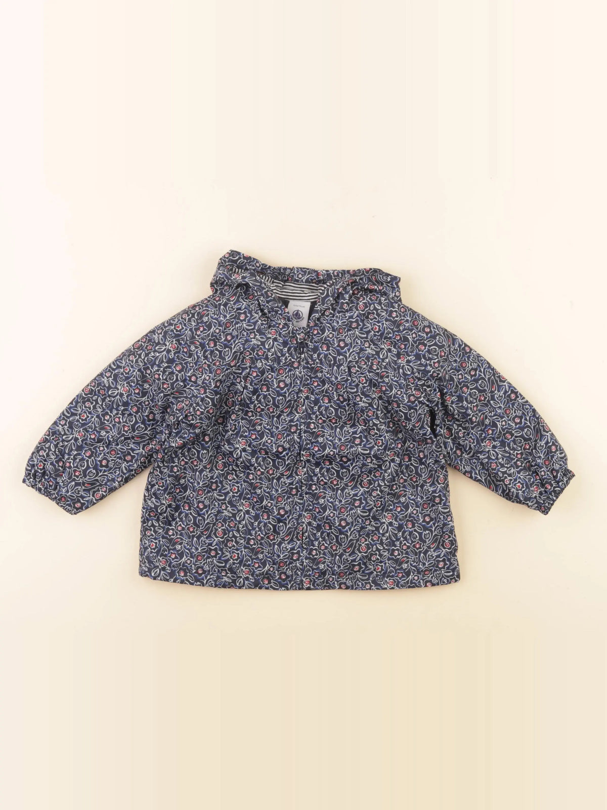 Petit Bateau - coupe-vent bleu - 12 mois