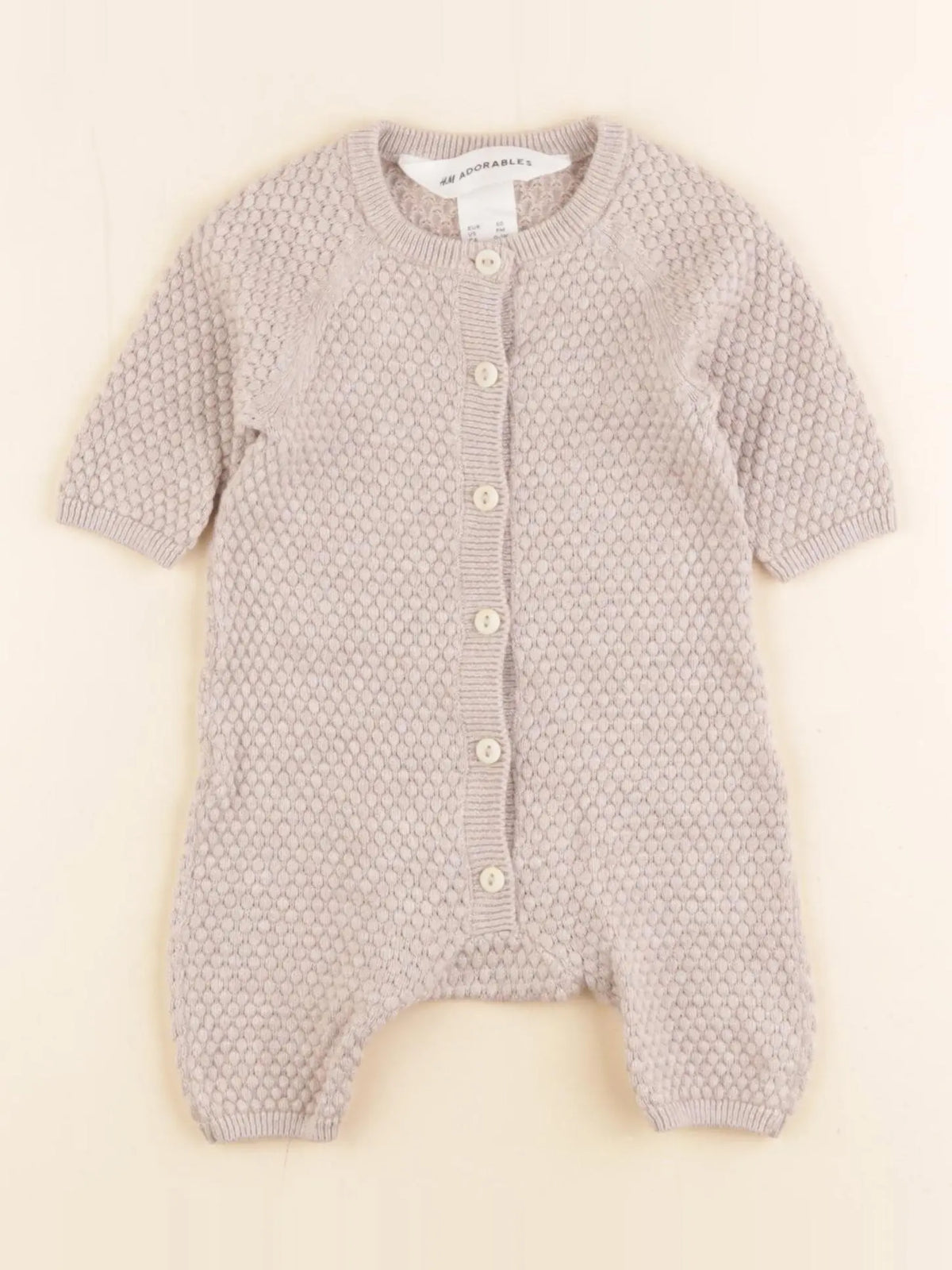 H&M - combinaison marron - 0/1 mois