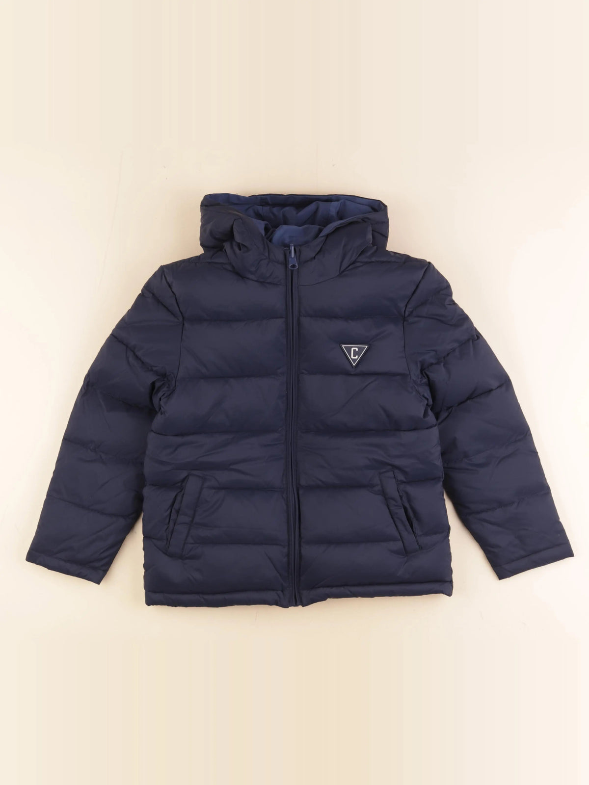 Cyrillus - doudoune réversible bleu - 8 ans