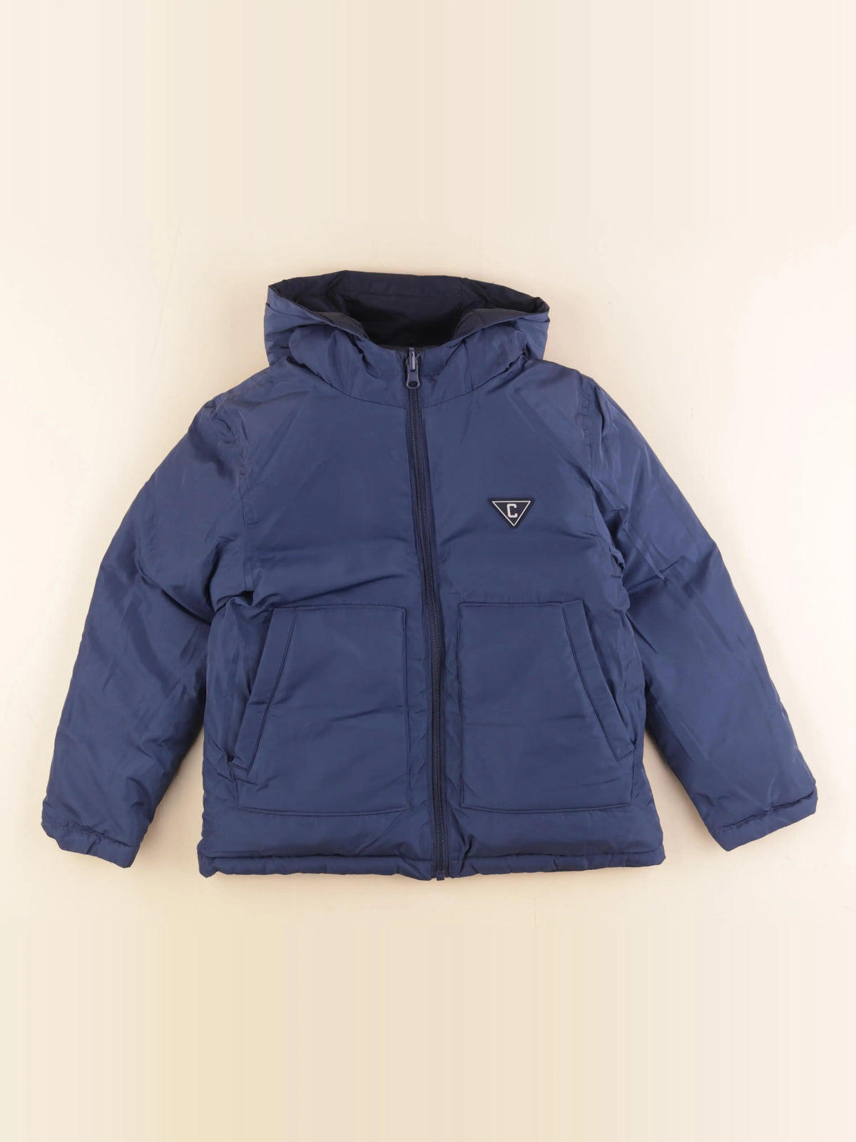 Cyrillus - doudoune réversible bleu - 8 ans