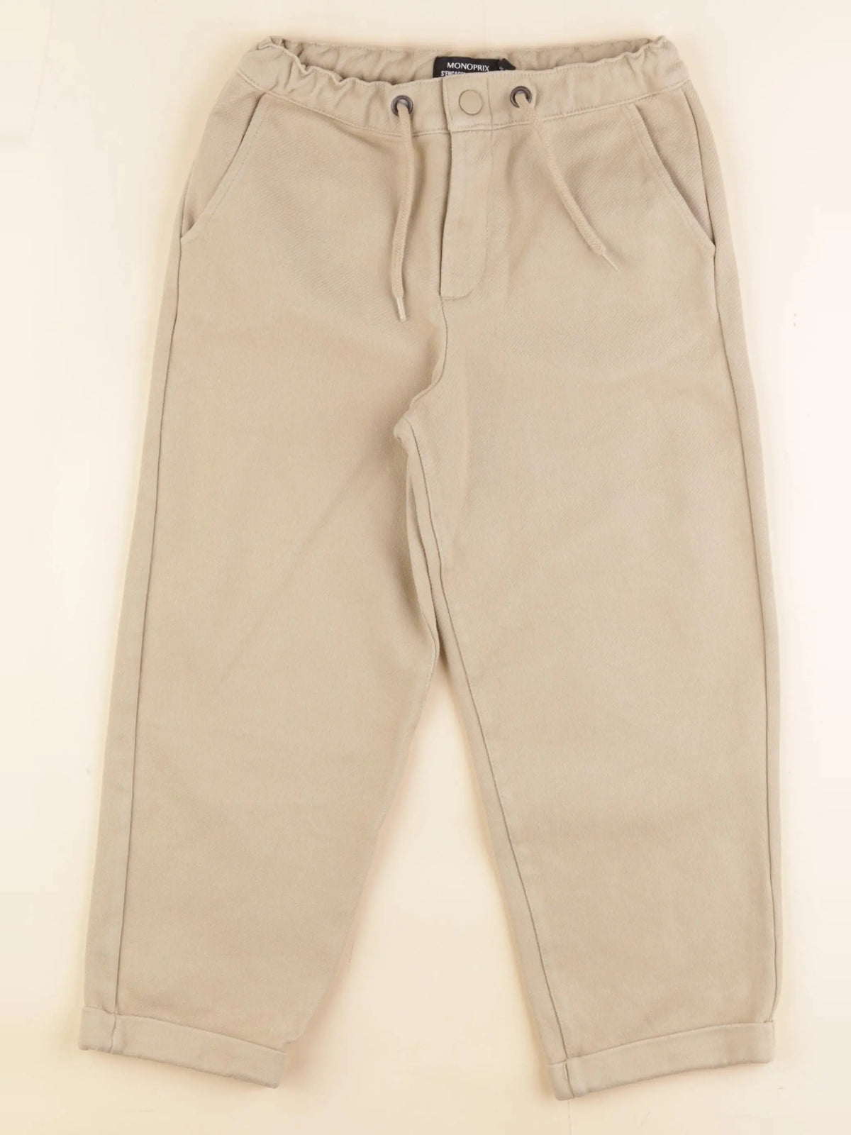 Monoprix - pantalon beige - 8 ans