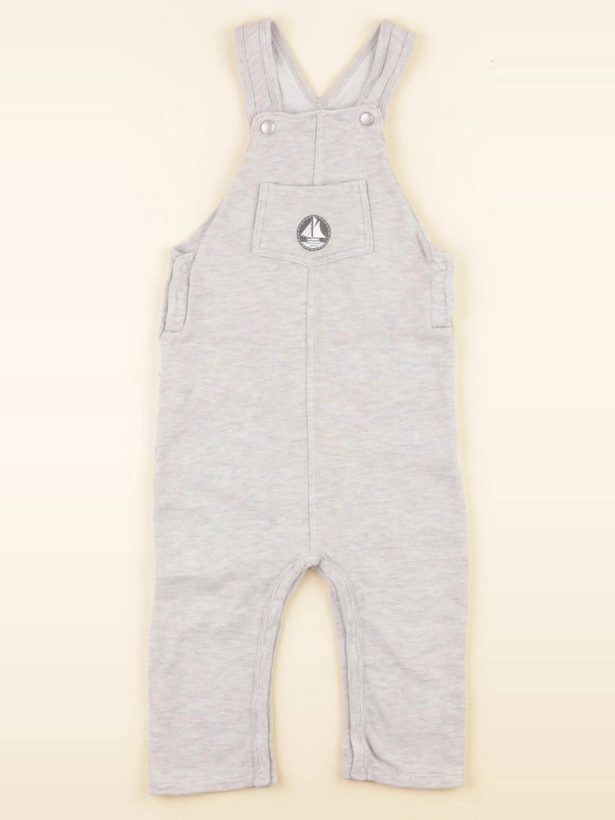 Petit Bateau - salopette gris - 24 mois
