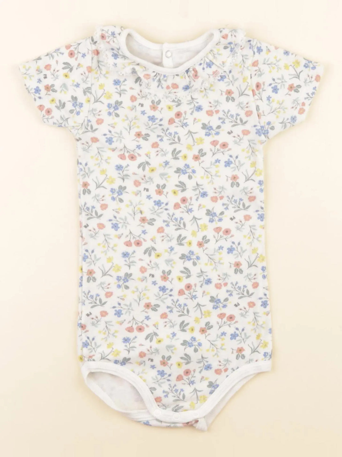 Petit Bateau - body à col multicolore - 18 mois