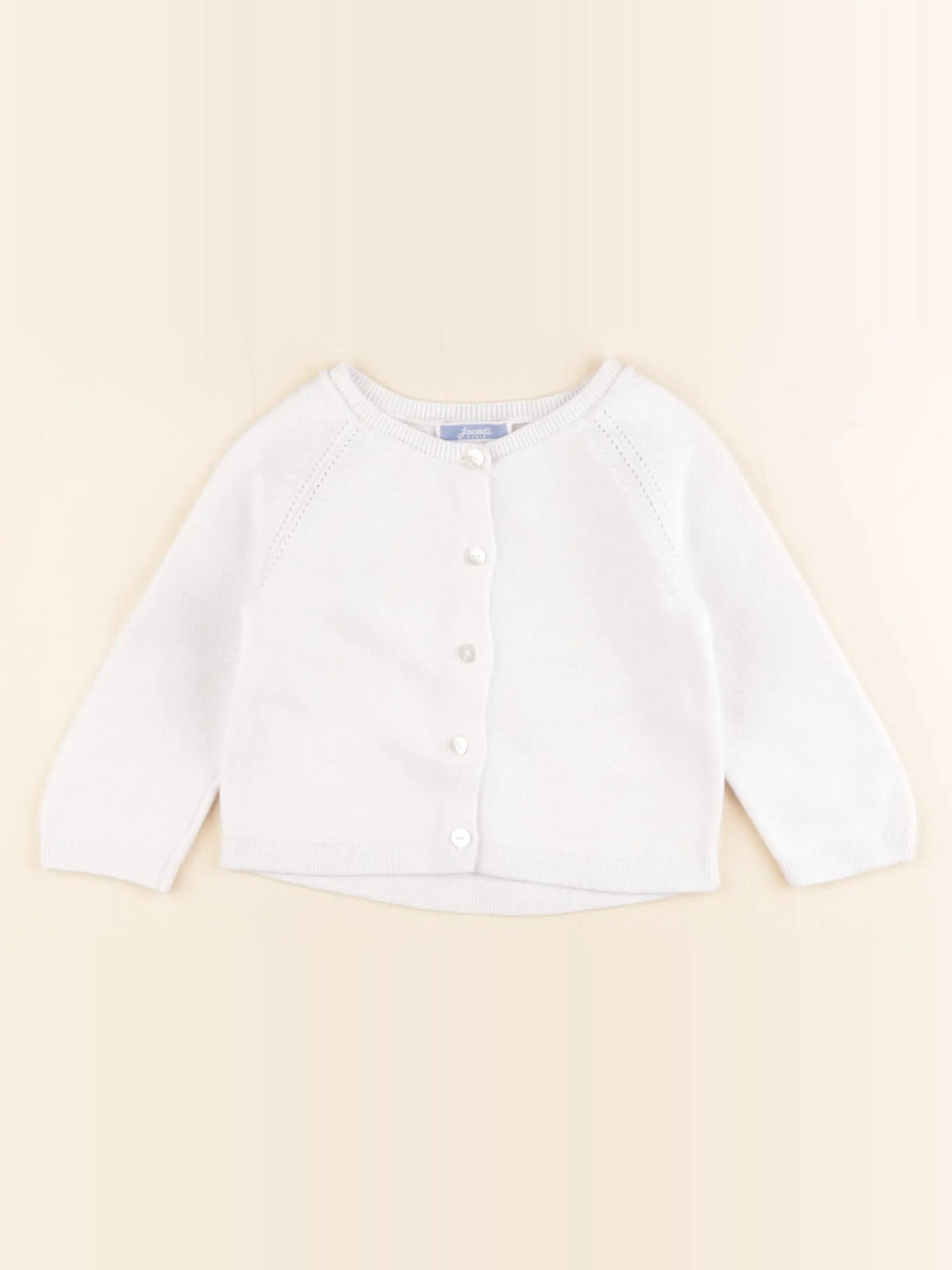 Jacadi - gilet blanc - 12 mois