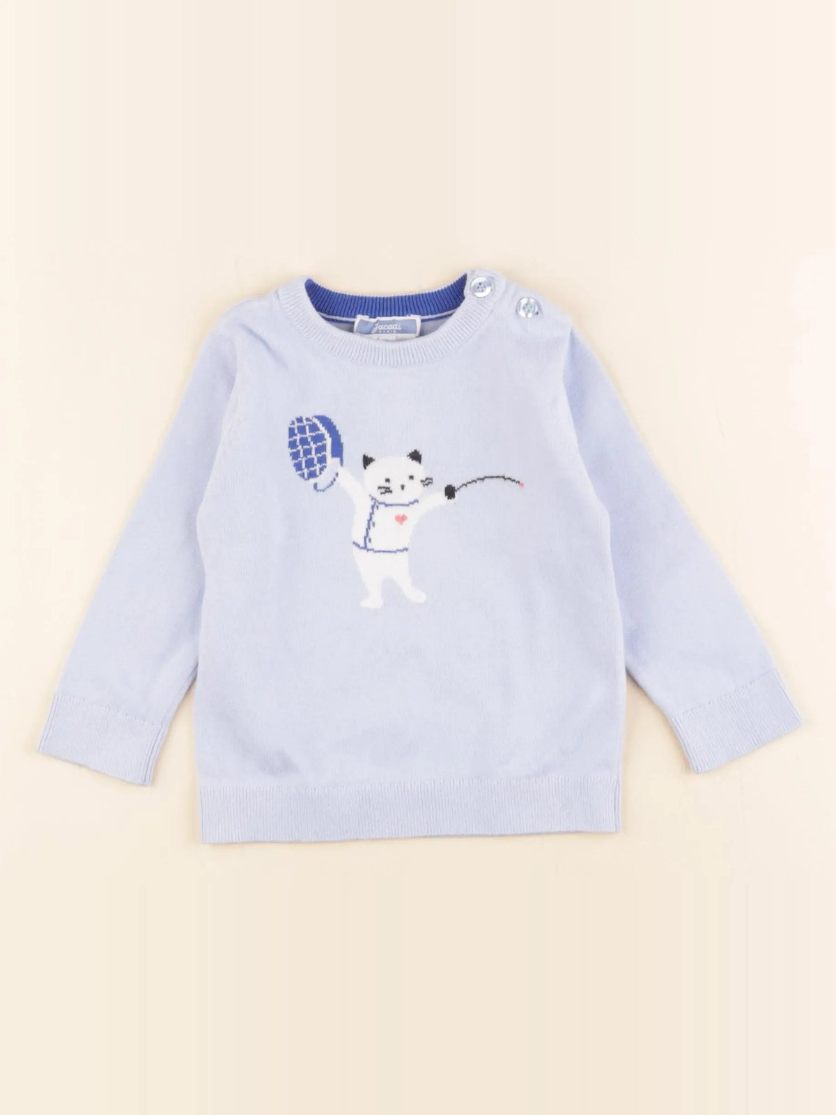 Jacadi - pull bleu - 12 mois