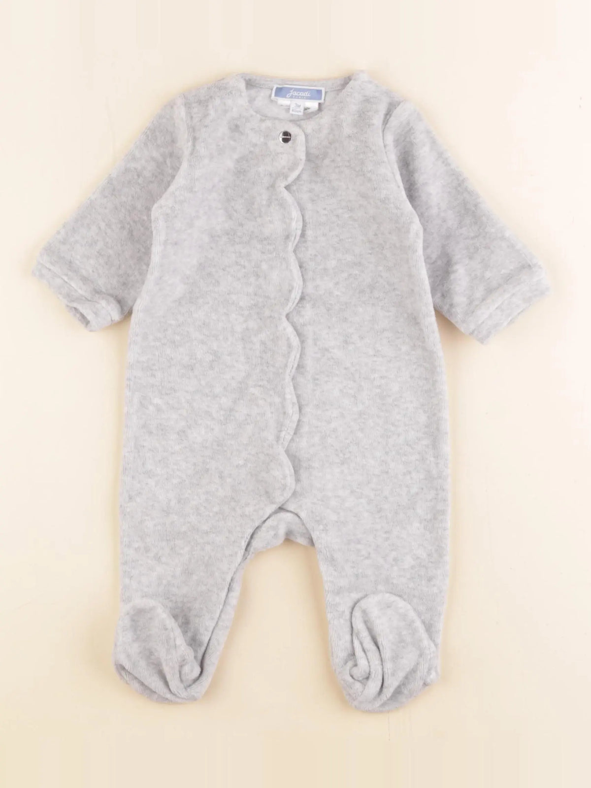 Jacadi - pyjama velours gris - 3 mois
