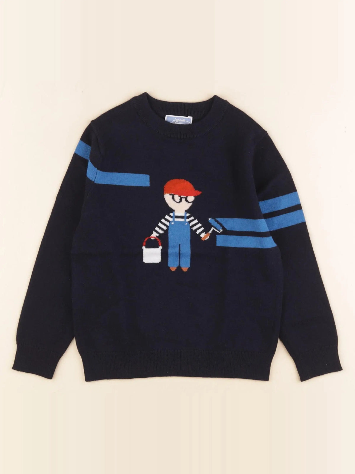 Jacadi - pull bleu - 4 ans