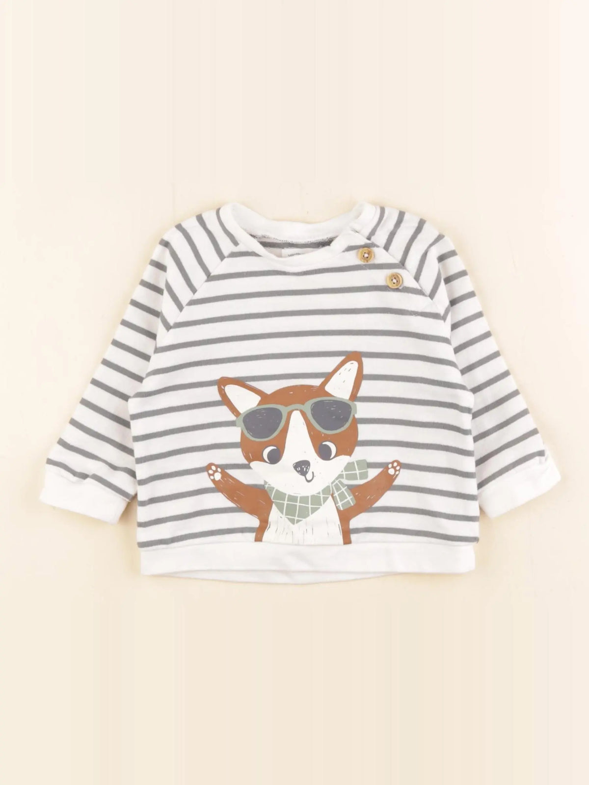 Vertbaudet - sweat multicolore - 9 mois
