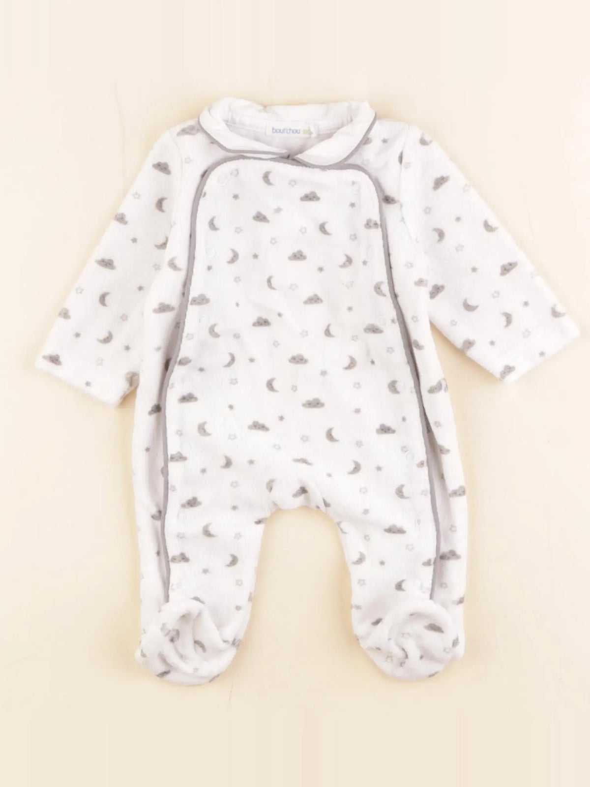 Boutchou - pyjama velours multicolore - 0 mois