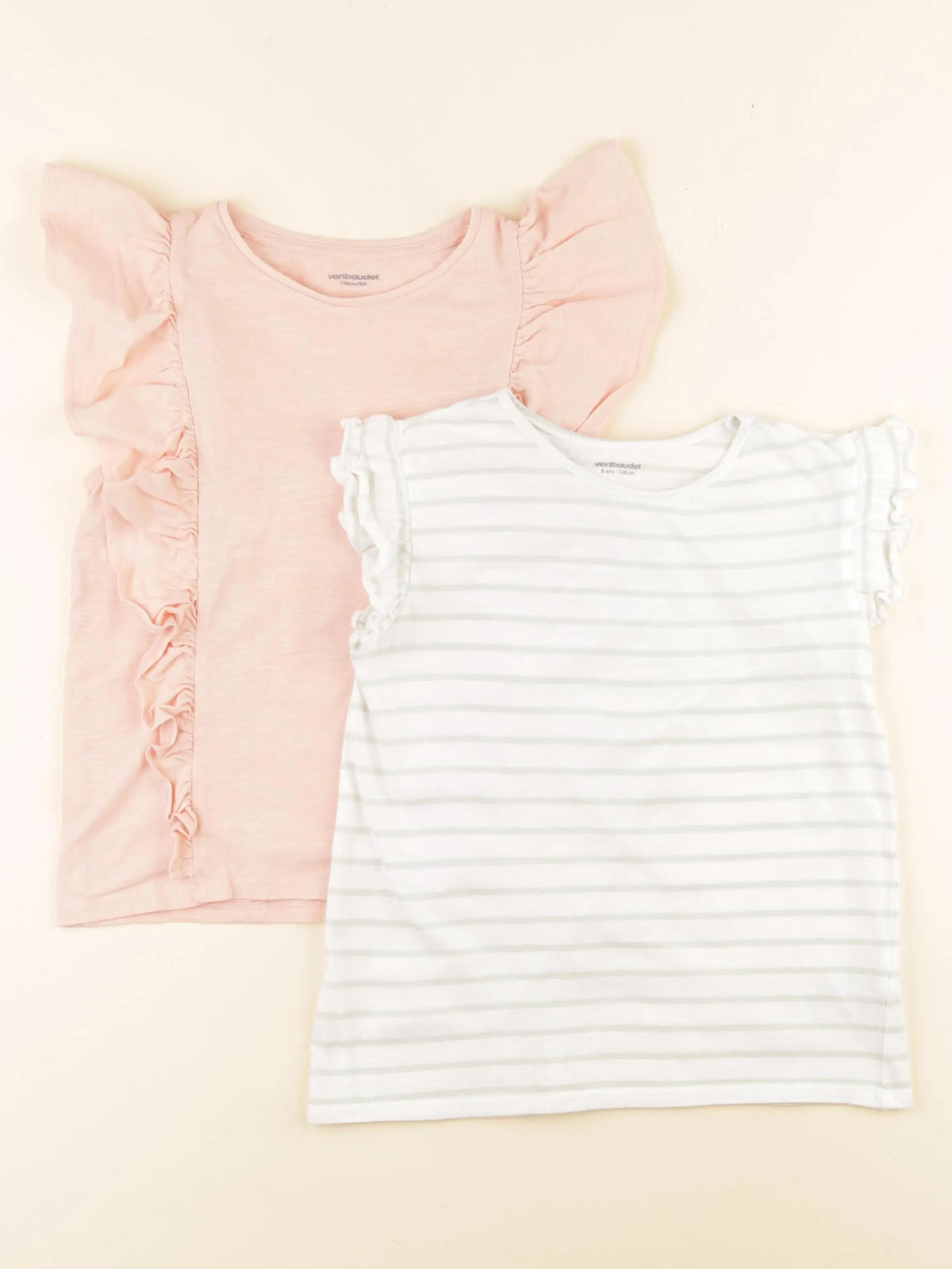 Vertbaudet - lot de 2 tee-shirts multicolore - 8 ans