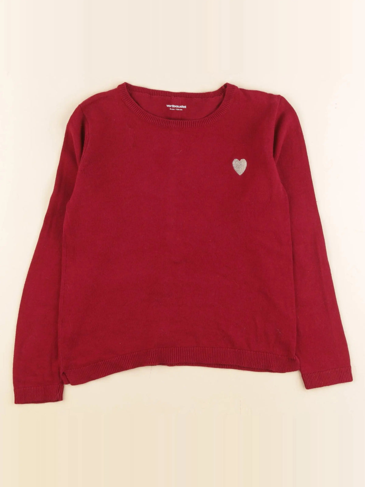 Vertbaudet - gilet rouge - 8 ans