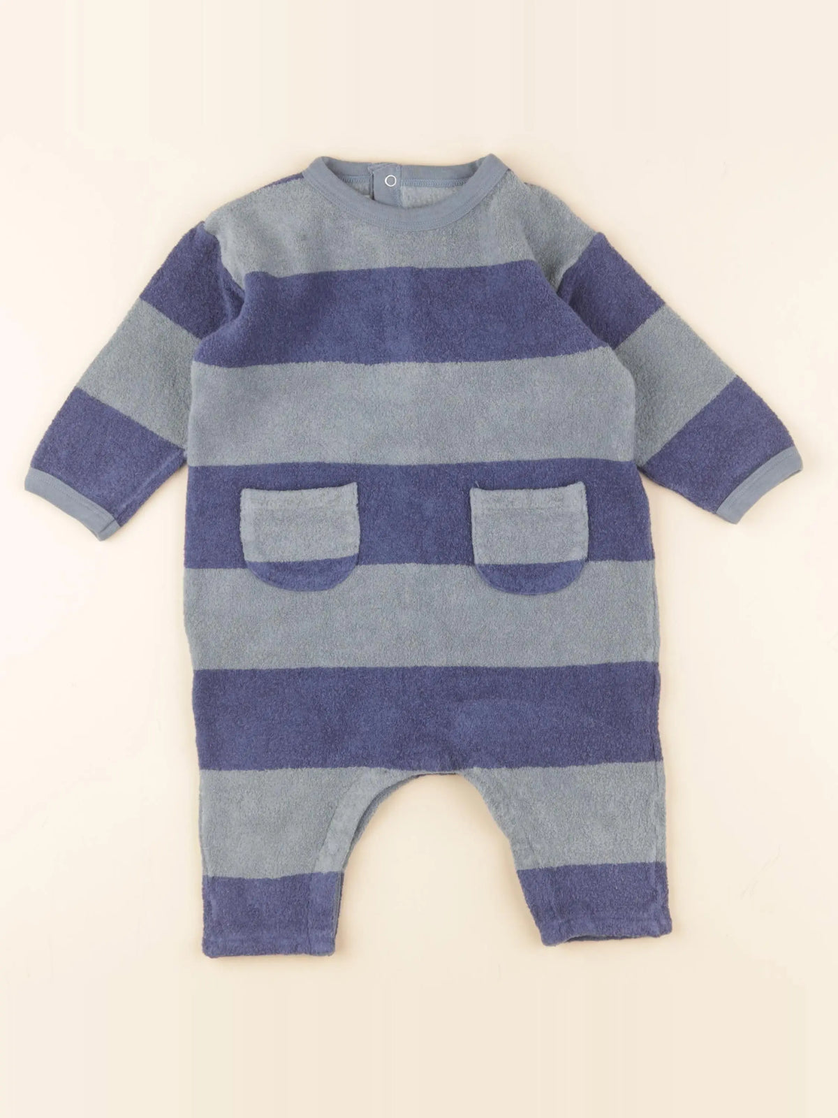 Petit Bateau - combinaison bleu - 12 mois