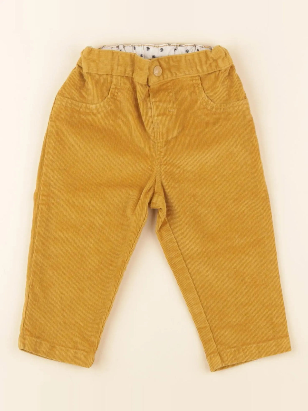 Petit Bateau - pantalon jaune - 12 mois