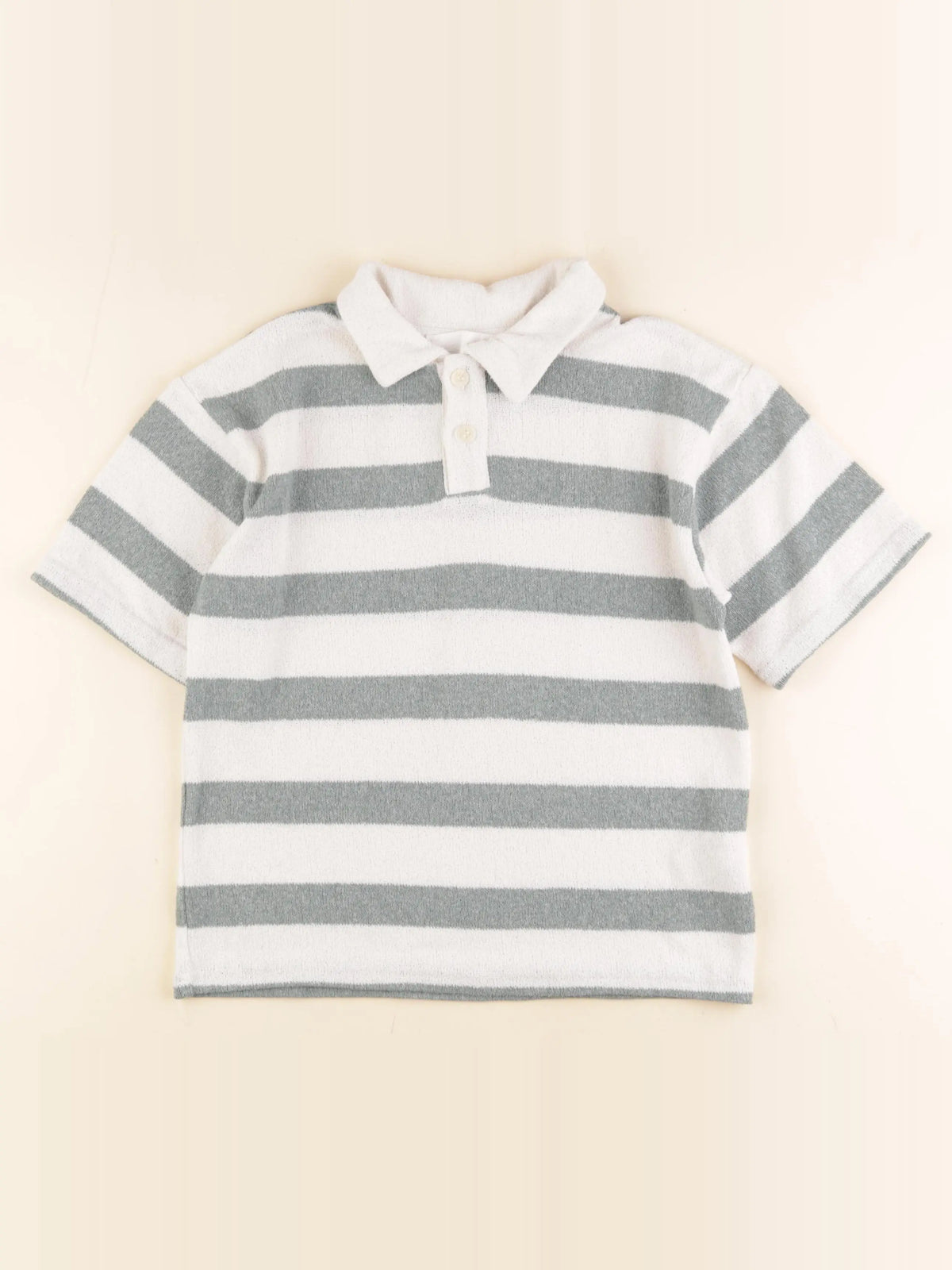 Zara - polo blanc, vert - 8/9 ans