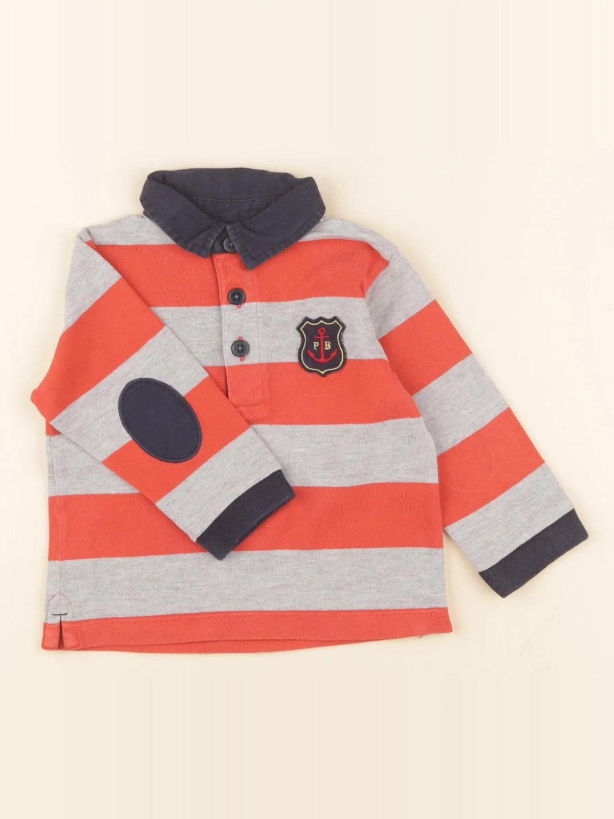 Petit Bateau - polo rouge - 12 mois