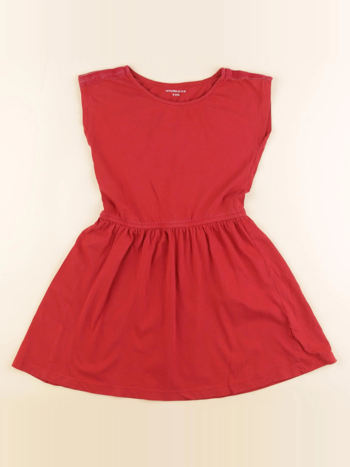 Monoprix - robe rouge - 8 ans