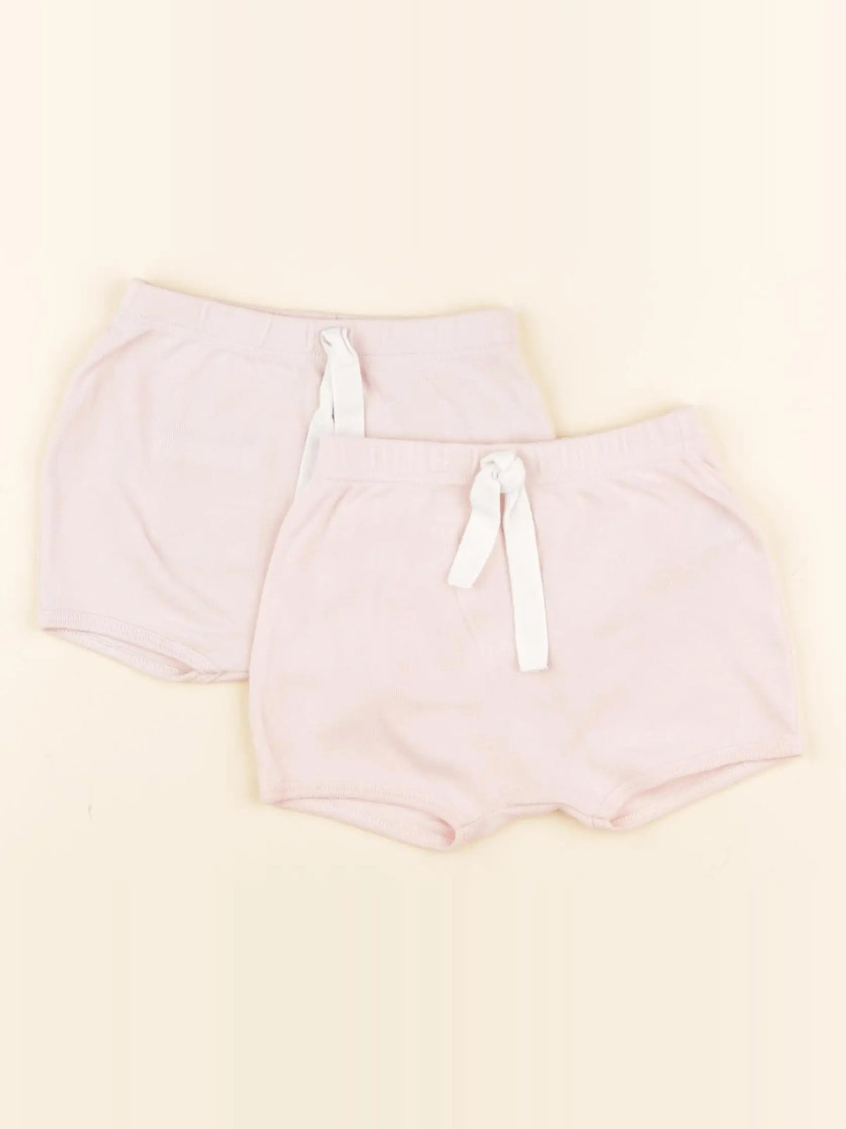 Petit Bateau - lot de 2 shorts rose - 12 mois