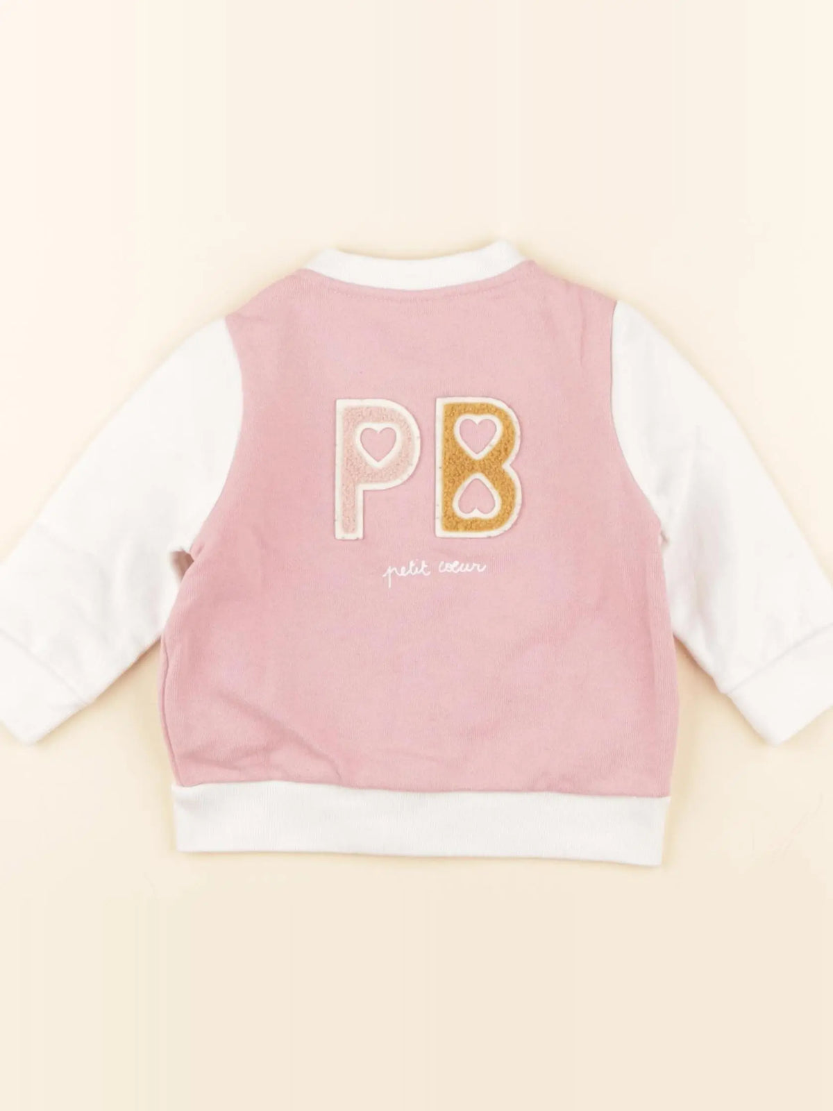 Petit Bateau - sweat imprimé au dos rose - 6 mois