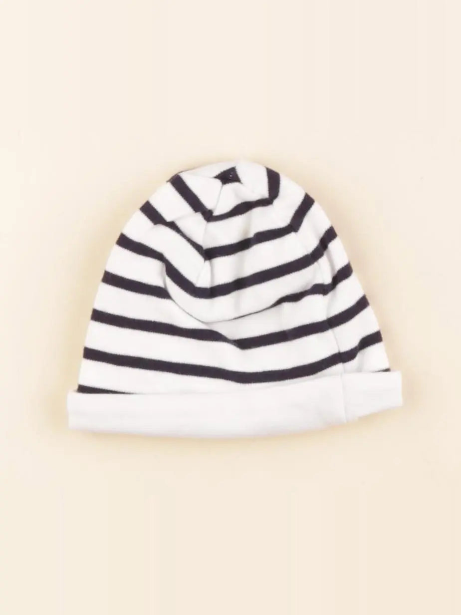 Armor Lux - bonnet bleu, blanc - 6 mois