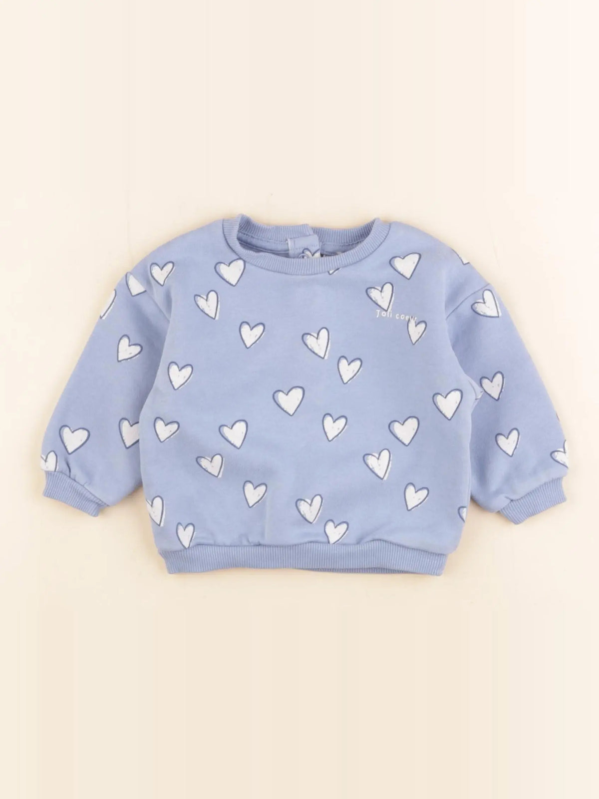 Tape à l'oeil - sweat bleu - 3 mois