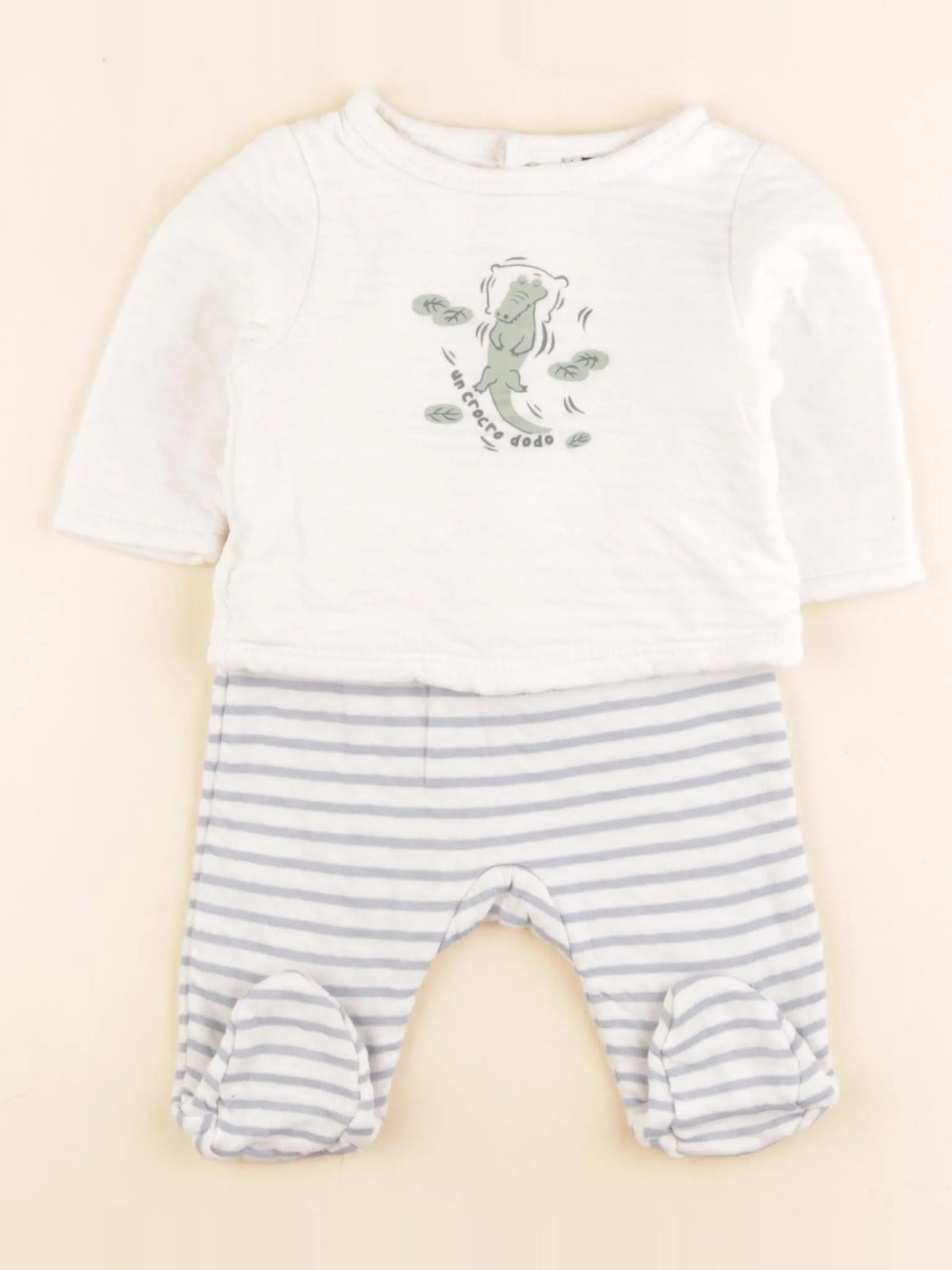 Tape à l'oeil - pyjama coton bleu - 3 mois